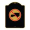 Signmission Designer Series Sign-No Truck, Black & Gold Aluminum Architectural Sign, 18" x 24", BG-1824-23558 A-DES-BG-1824-23558 - alternate 1